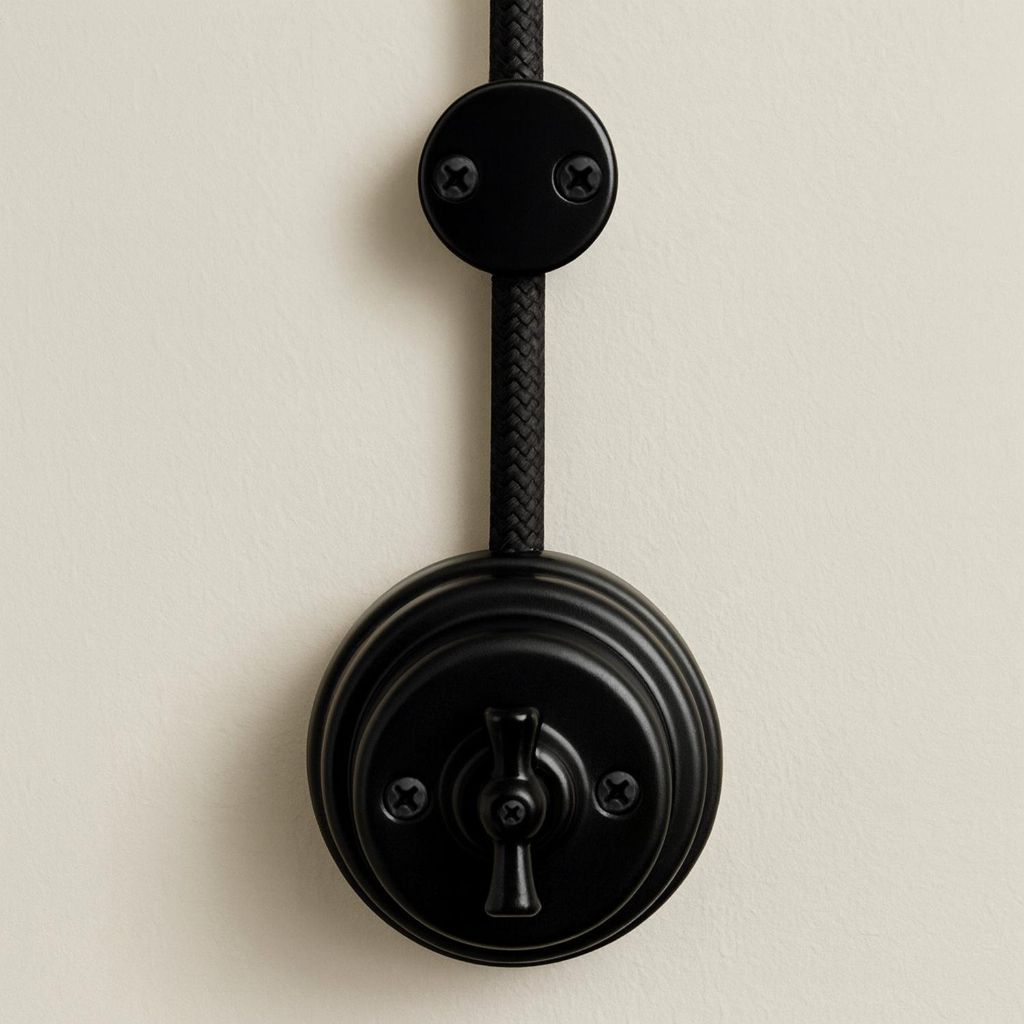 Confezione Da 2 Lampade Da Incasso In Porcellana, Attacco E27, Colore Nero Smaltato – Stile Retrò Per Pareti E Soffitti