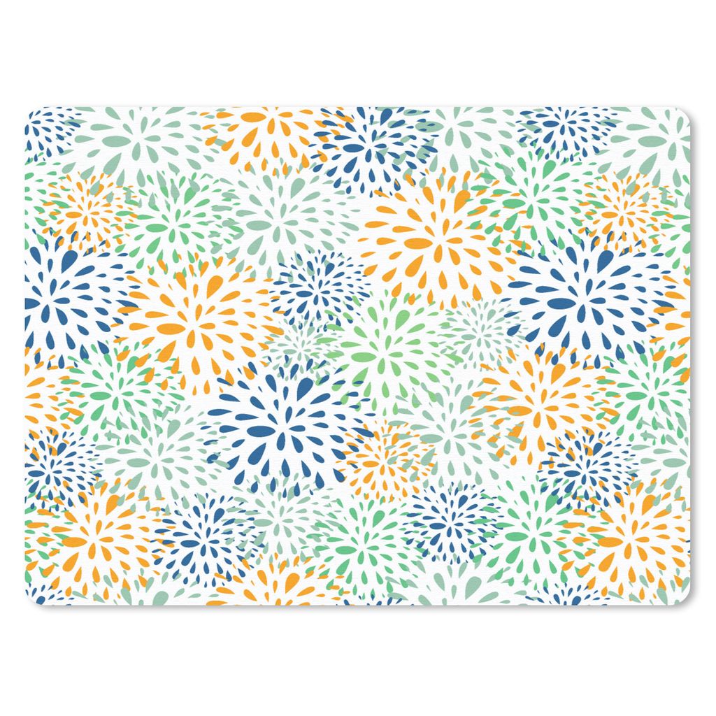 MuchoWow Mauspad Mousepad Feuerwerk - Blumen - Regenbogen - Muster 40x30 cm - Mousepads - Maus Mat - Pad - Mausunterlage - Anti Rutsch