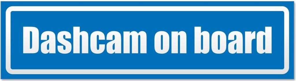 Kiwistar - Autoaufkleber - Blau - 45 x 12 cm - Dashcam on Board invertiert - Hinweis Aufkleber Sticker für Auto, Kfz, Fahrrad, PKW, LKW