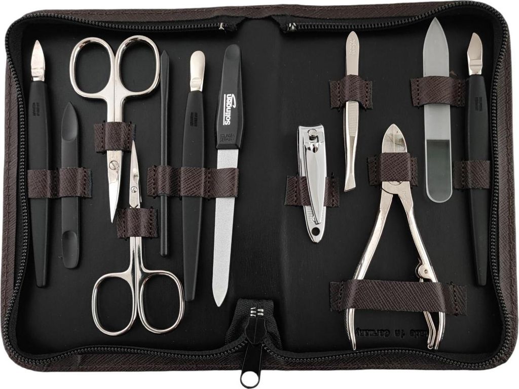 Set da manicure Solingen* da 12 pezzi con astuccio in pelle Immagine del prodotto 