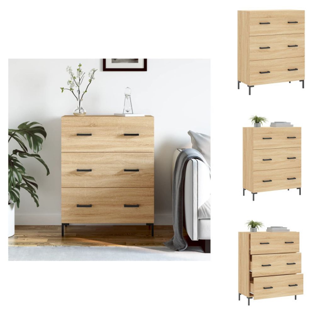 vidaXL Sideboard Sonoma-Eiche 69,5x34x90 cm Holzwerkstoff - Sideboards