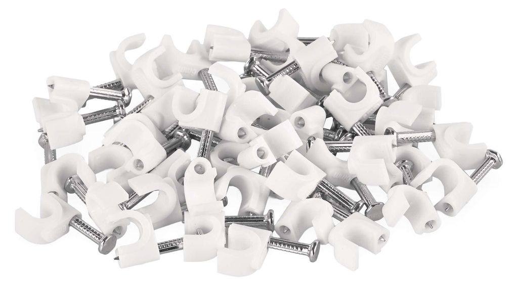 Kabelschelle 6 mm, weiss, 50 Stk