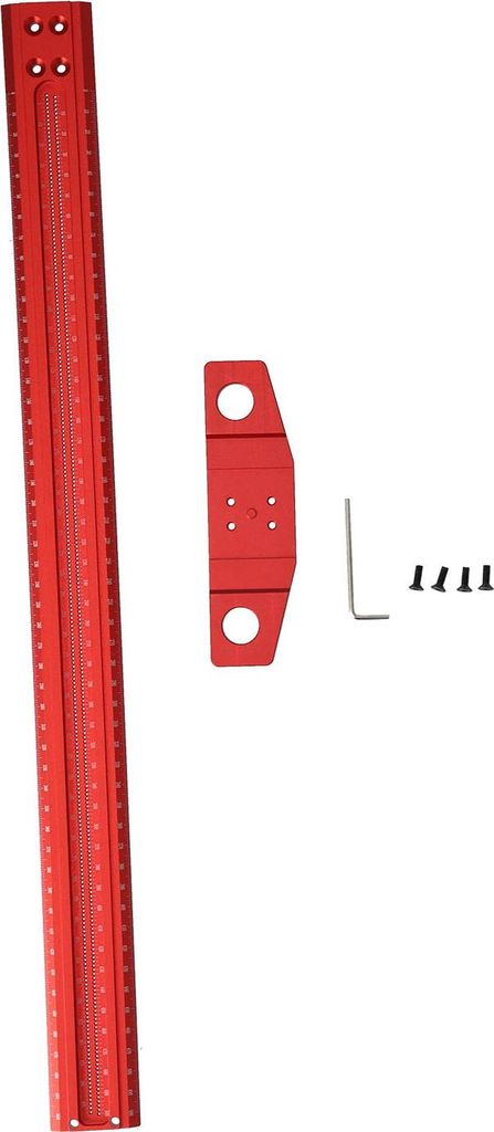 T-förmiger Winkelmesser, rechtwinkliger Anreißer, Aluminium-Markierungslehre für Glas- und Holzbearbeitung, 500 mm