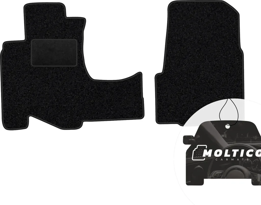 Set 2 Tappetini Anteriori moto-MOLTICO Velours Neri per Honda CR-V 02-06