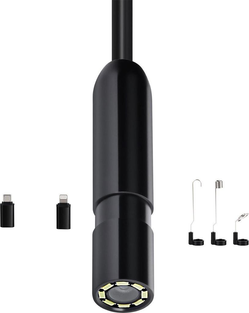 SucceBuy Endoskopkamera 1920P HD Inspektionsgerät für Android & iOS mit 3m Kabel