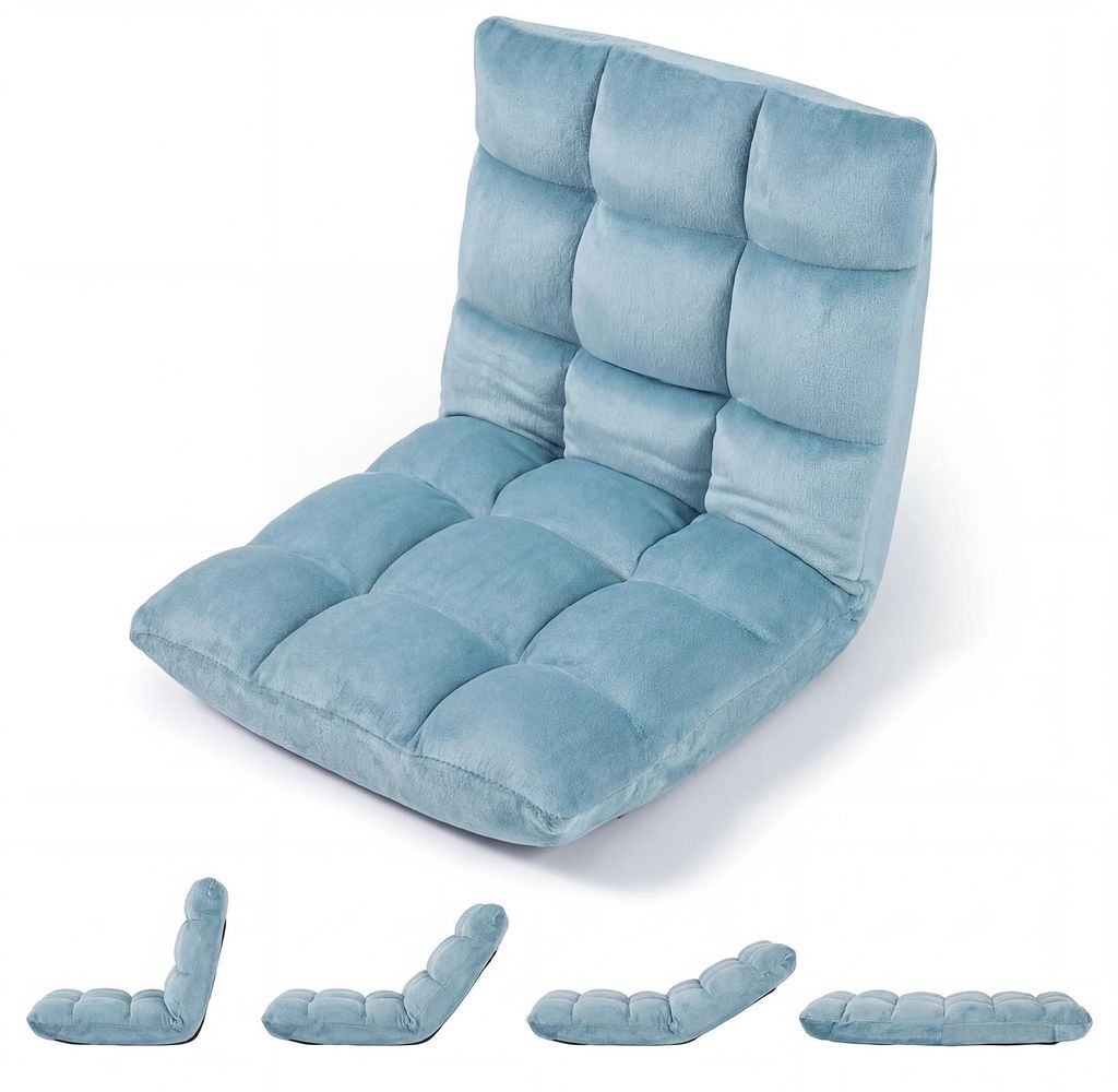 Chaise de sol COSTWAY avec dossier réglable, fauteuil de Image du produit 