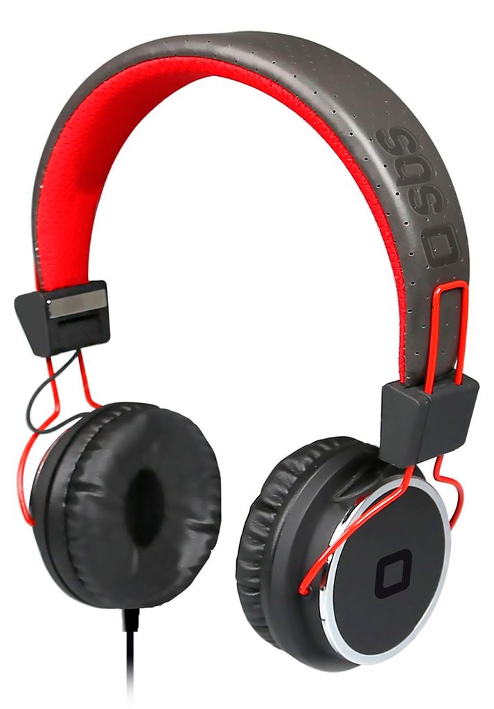 SBS TTHEADPHONEDJR, Kabelgebunden, 20 - 20000 Hz, Anrufe/Musik, Kopfhörer, Schwarz, Rot