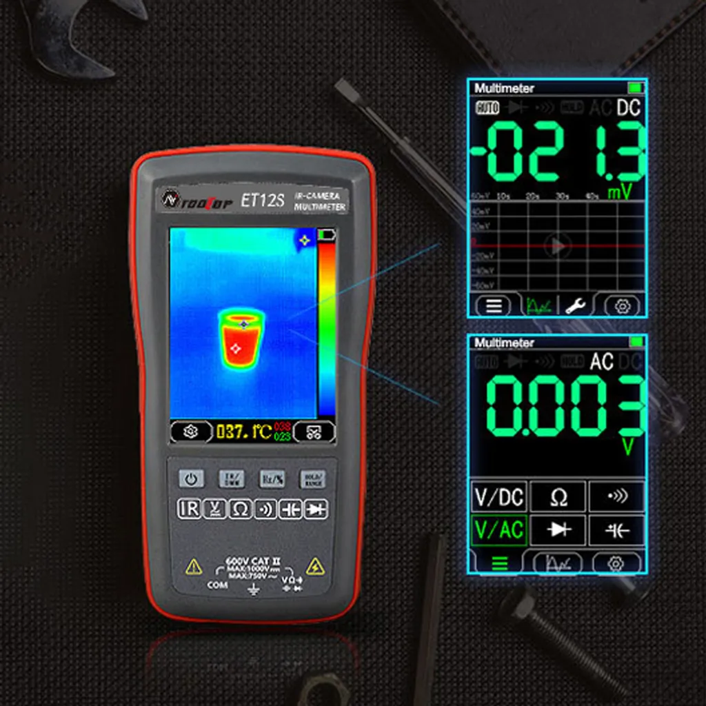 Multimètre Numérique avec Caméra Thermique Infrarouge pour Électricien