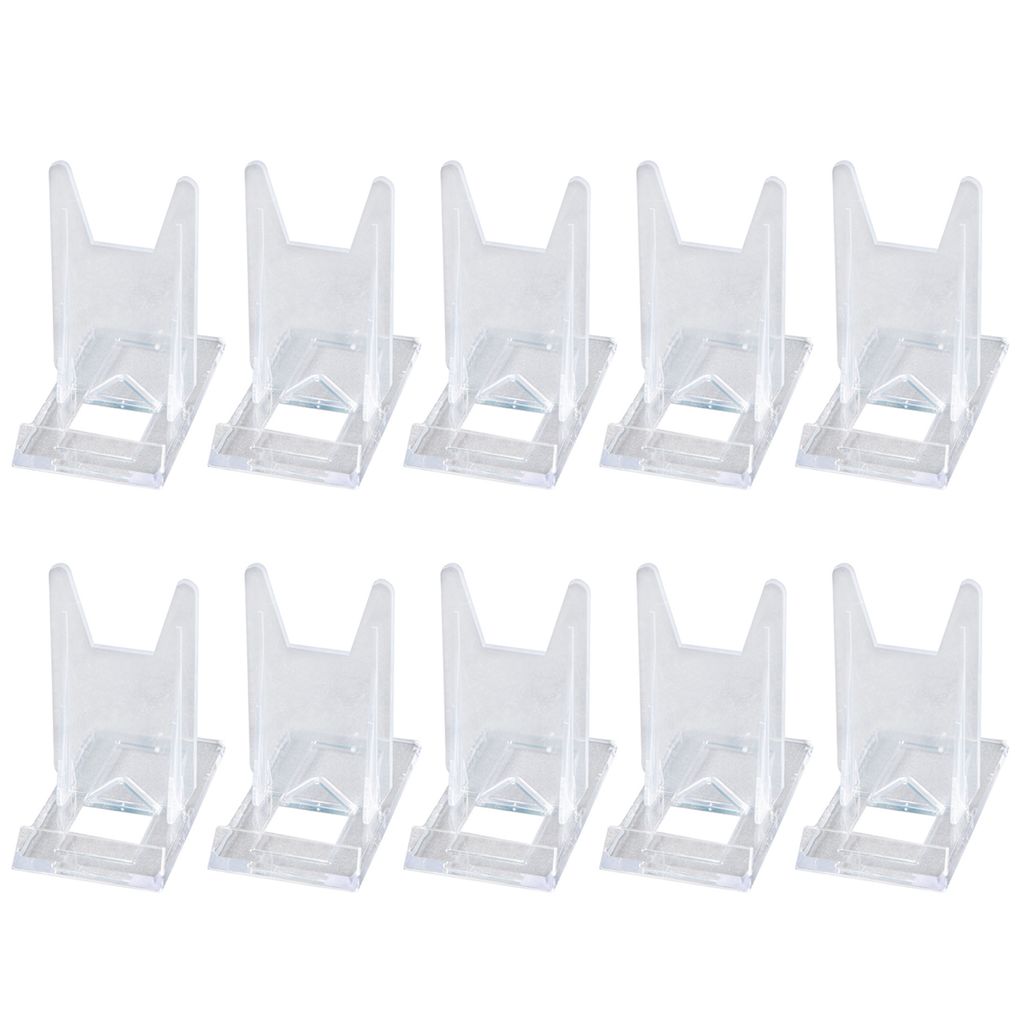 10 Stück Craft Tray Display Stand Transparent Einfacher Zugang Beweglicher Fotorahmen Kleine Halterung Medaille Display Rack Wohnzimmer Versorgung