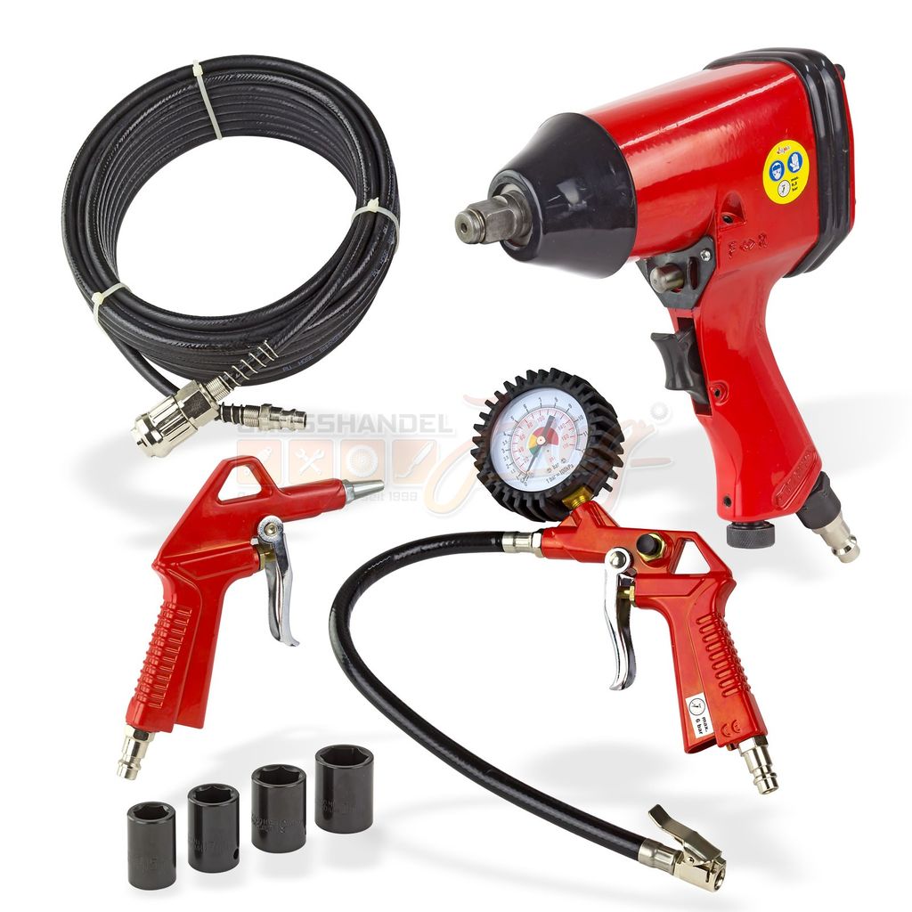 Schlagschrauber 1/2" mit Druckluftwerkzeug SET8