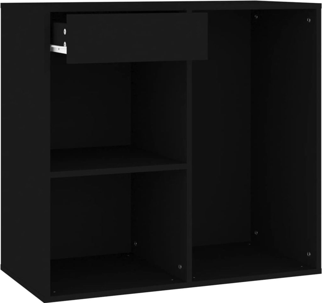 vidaXL Kosmetikschrank Schwarz 80x40x75 cm Holzwerkstoff
