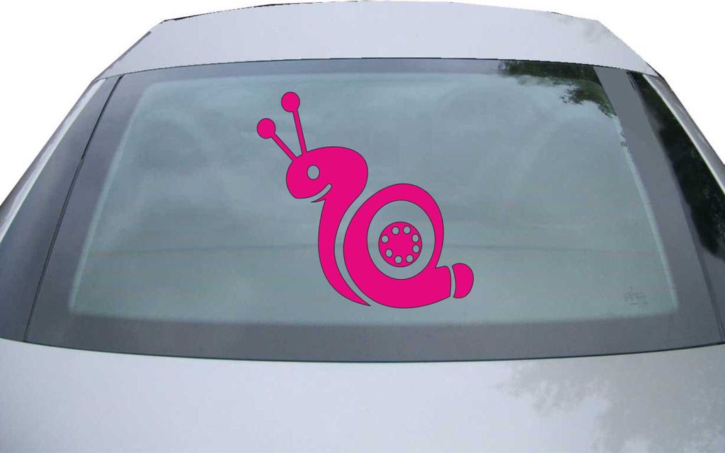 Indigos UG - Aufkleber Heckscheibe & Motorklappe DE6082 - pink - 600x599 mm - turbo snail II - Auto Scheiben Fenster Heckklappe Tuning Racing JDM -...