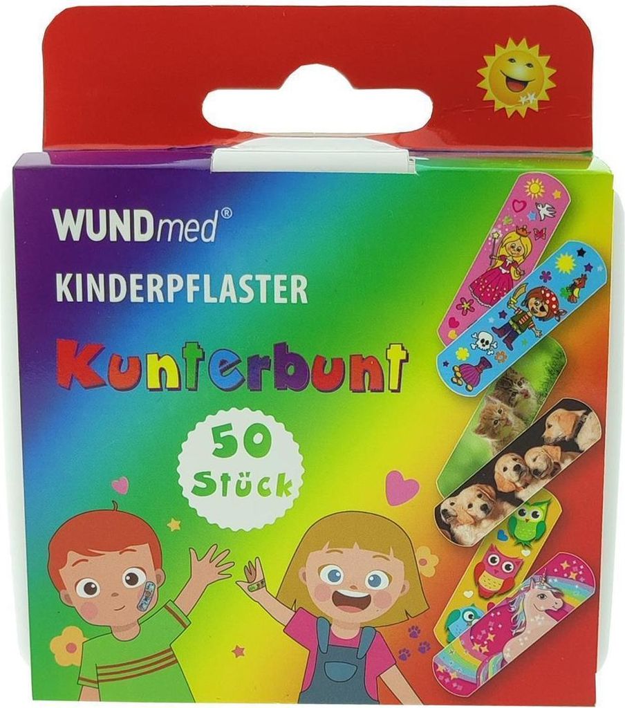 Kinderpflaster Box "Kunterbunt" 50-tlg. Produktbild 