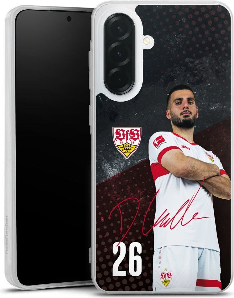 DeinDesign Handyhülle für Samsung Galaxy A36 5G Silikon Hülle Case Smartphone Schutzhülle Offizielles Lizenzprodukt VfB Stuttgart Deniz Undav