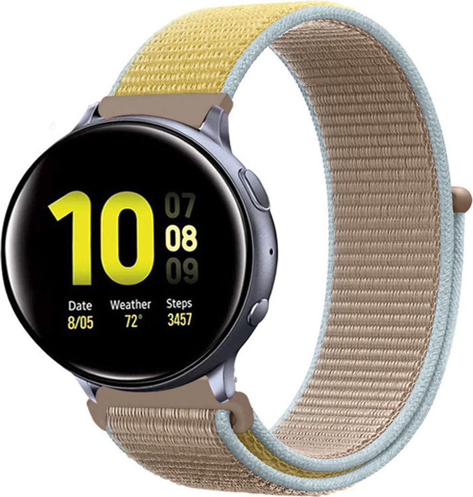 Strap-it Samsung Galaxy Watch Active / Active 2 Armband Nylon (Kamel)