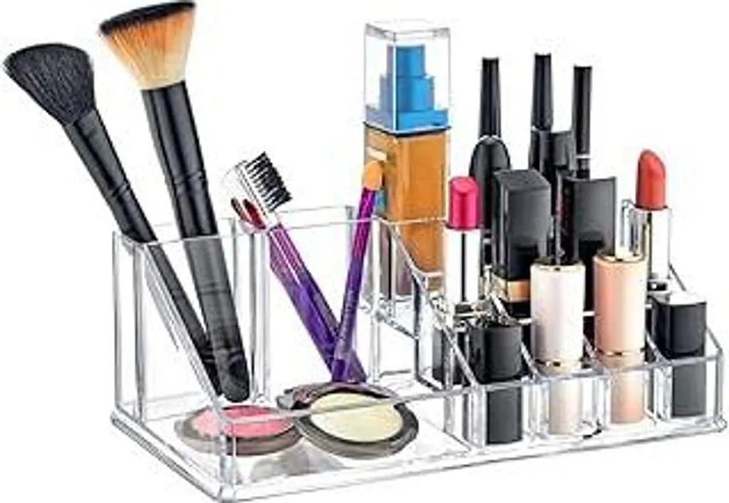 Organizer Trucchi Trasparente Big Glam - Set 2 Pezzi Cassetto