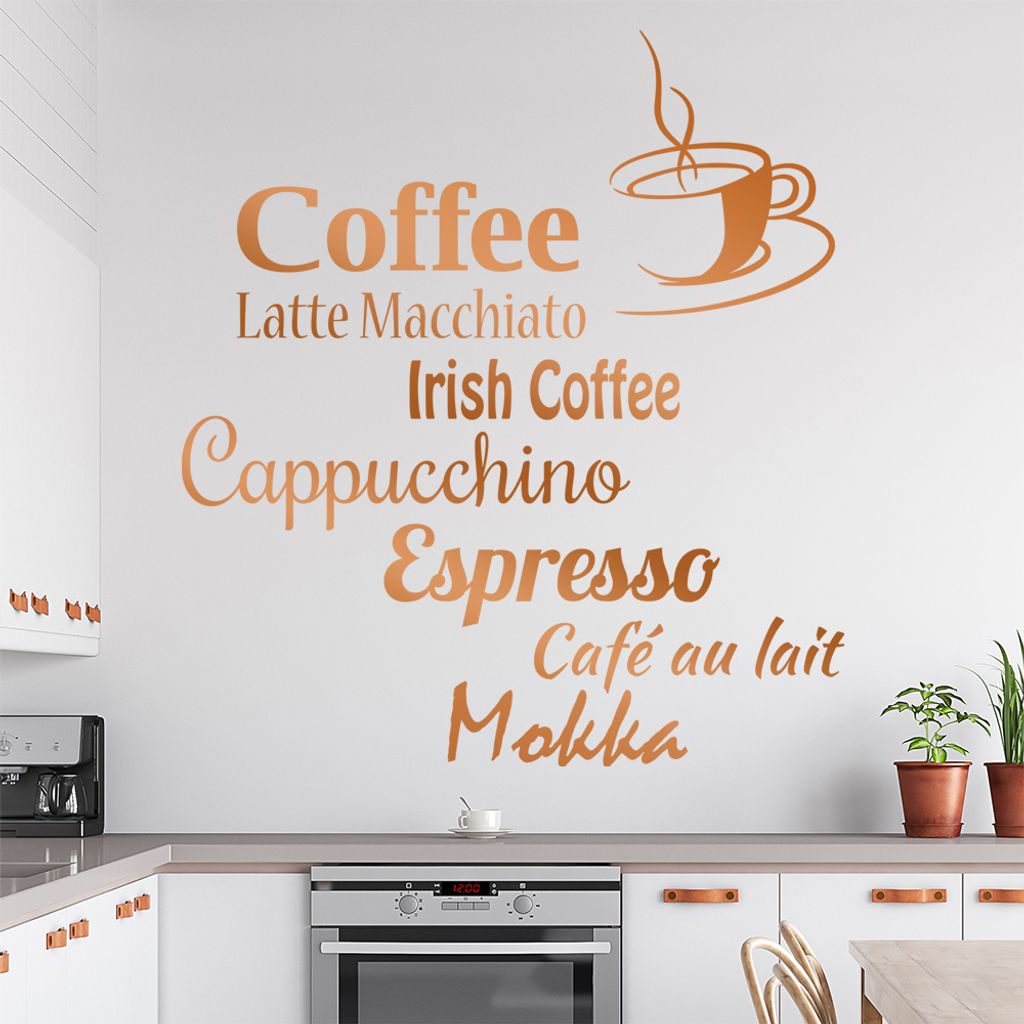 Wandtattoo Kaffee Nr. 1 Wandtattoo in 6 Größen - Wandaufkleber Wall Sticker - Dekoration, Küche, Wohnzimmer, Schlafzimmer, Badezimmer