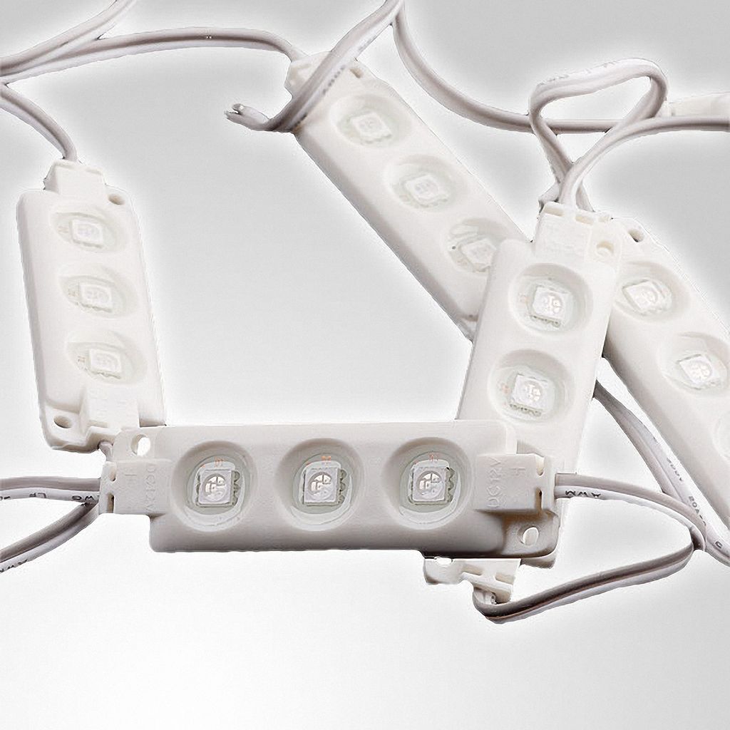20x LED Module 3xPower SMD LEDs Weiß Wasserdicht 12V Produktbild 