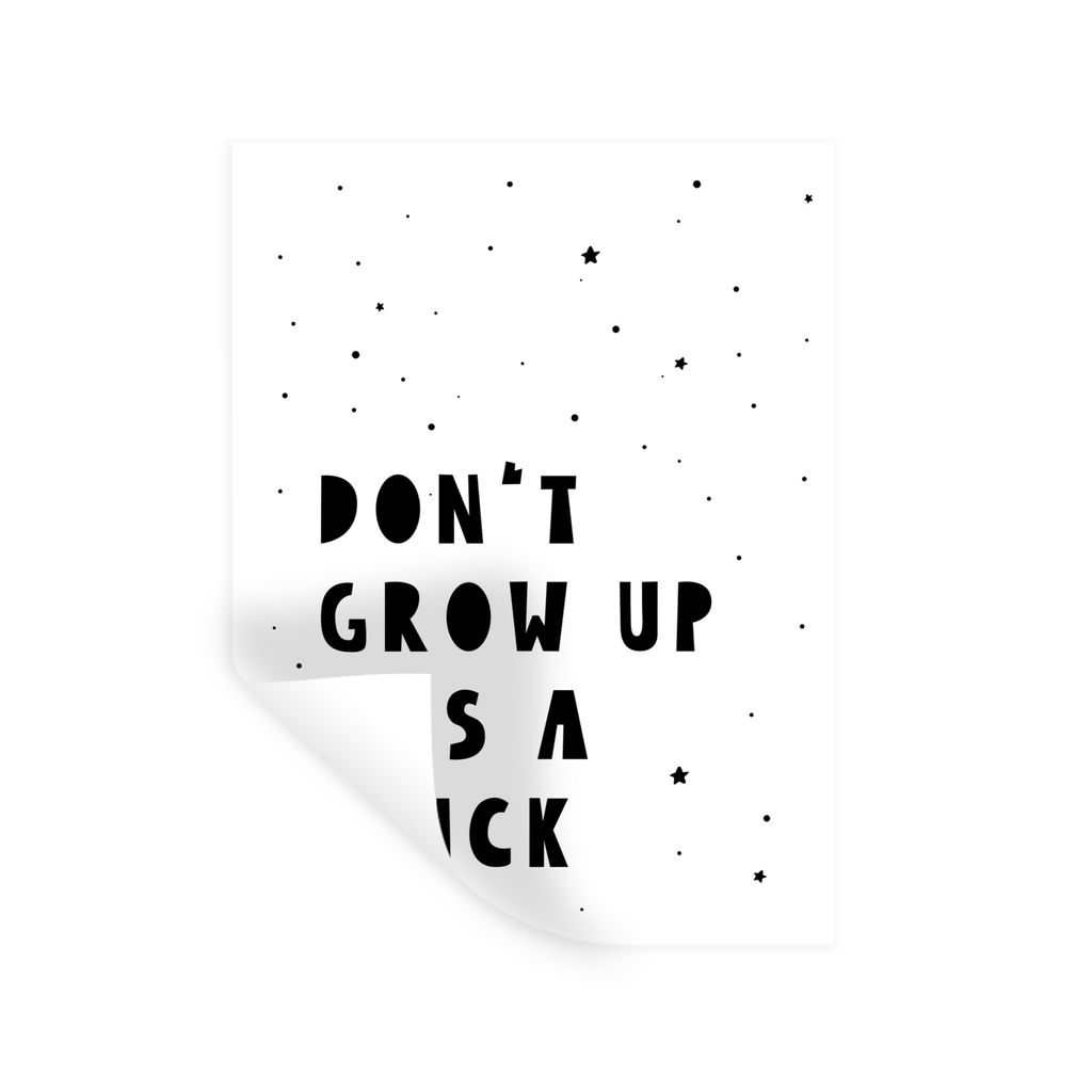 MuchoWow Wandtattoo Wandsticker Wandaufkleber Zitate - Werd nicht erwachsen, es ist ein Trick - Baby - Sterne - Kinder 30x40 cm Selbstklebend und...