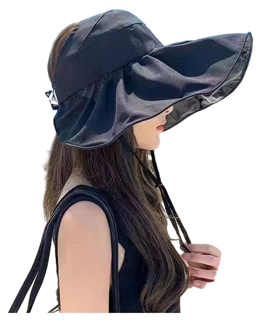 Sonnenhut mit offenem Oberteil, UPF 50+ Sonnenschutz, breite Krempe, Sommerhut für Damen, leicht, faltbar, ideal für Outdoor-Aktivitäten und Rei...
