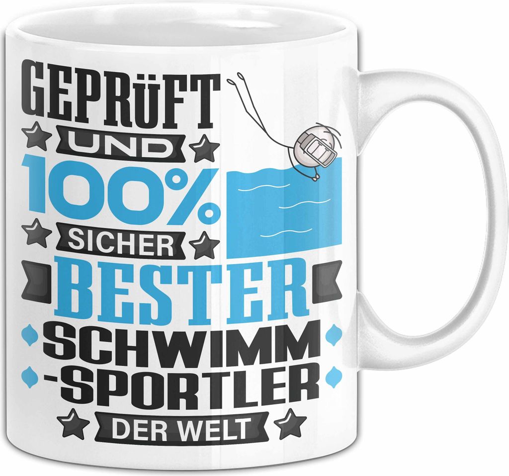 Schwimmsportler Geschenk Lustiger Spruch für Schwimmsportler Geschenkidee Bester Schwimmsportler Der Welt (Weiß)