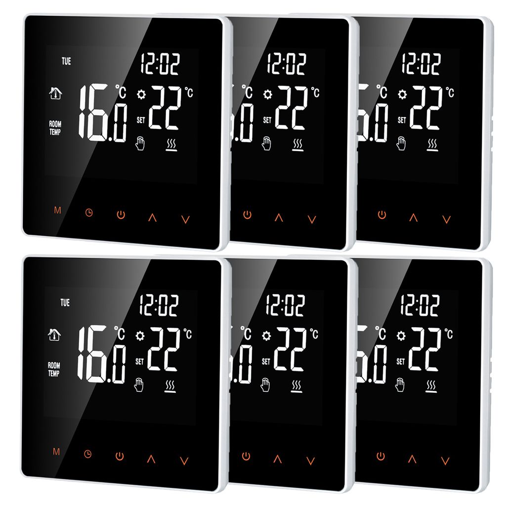 6X Digital Thermostat Raumthermostat elektrische Produktbild 