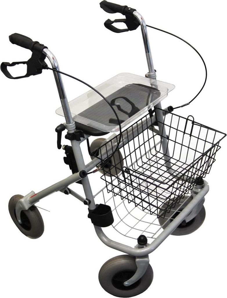 Rollator PlusStandardrollator mit Gitter, Farbe silber