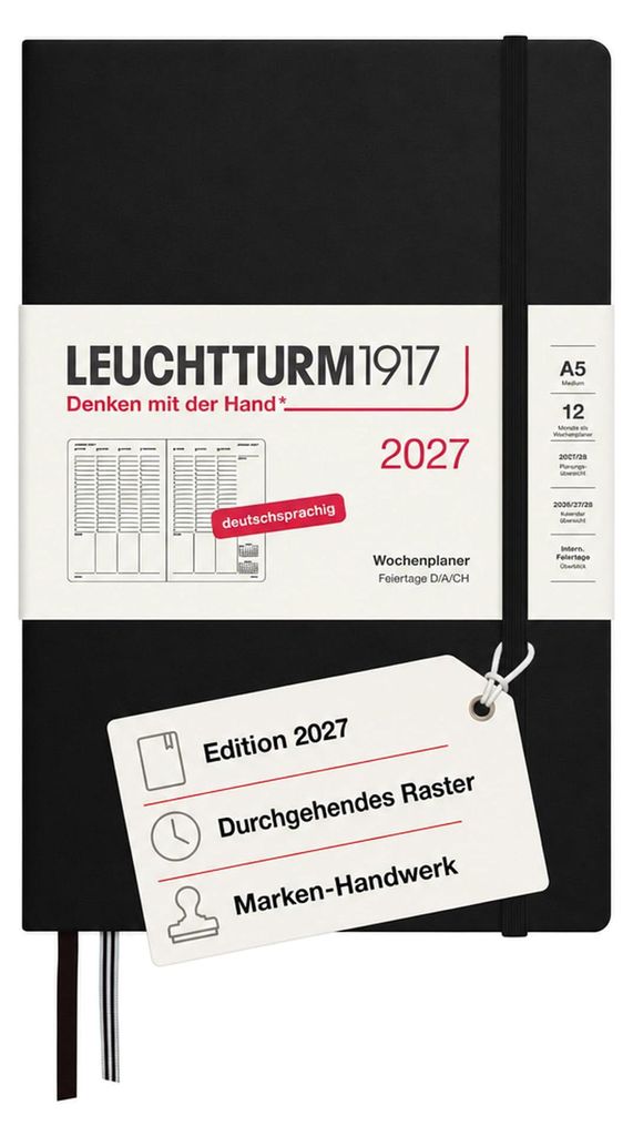 LEUCHTTURM1917 Wekelijks planner 2027, formaat medium (A5) Productafbeelding 