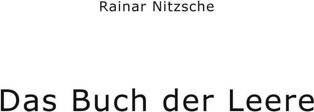 Das Buch der Leere