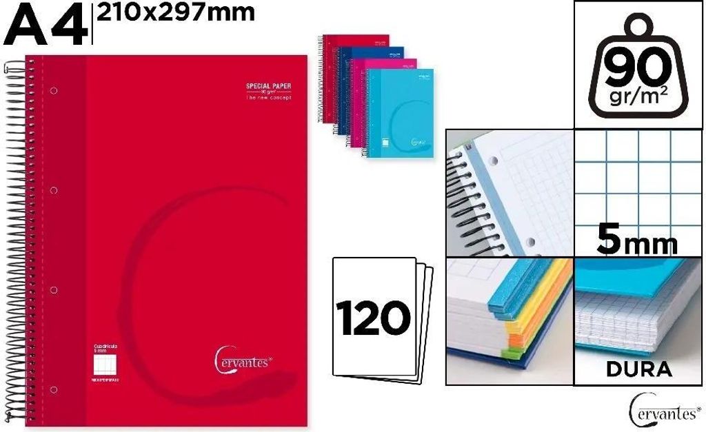 Notizbuch A4/120K kreisförmiges Raster MIX
