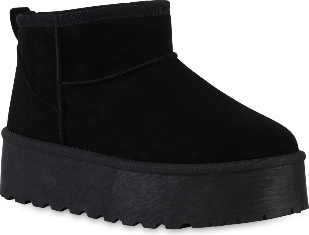 VAN HILL Damen Warm Gefütterte Plateau Boots Profil-Sohle Produktbild 