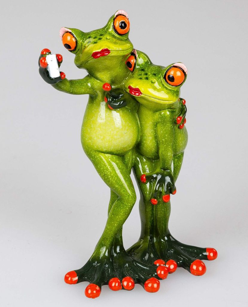 Formano 2er Set Lustige Frosch-Figuren – Je 16 Cm Hoch, Aus Polyresin, Perfekt Als Deko Oder Geschenk