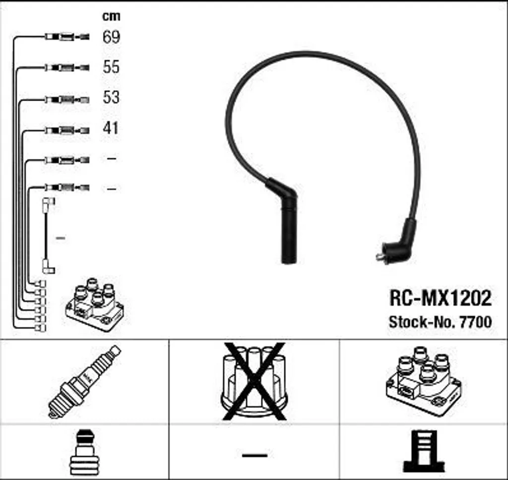 Cavi Candela NGK 7700 - Il meglio per MD 997 423 - Stock Limitato