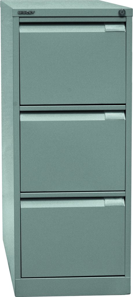 Bisley Hängeregistratur Schrank - 3 Schübe - Farbe: Silber