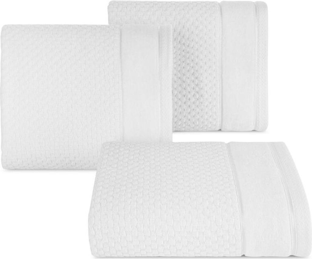 Eurofirany Frida Handtuch 70x140 cm 100% Baumwolle weiß Badezimmer Dekoration