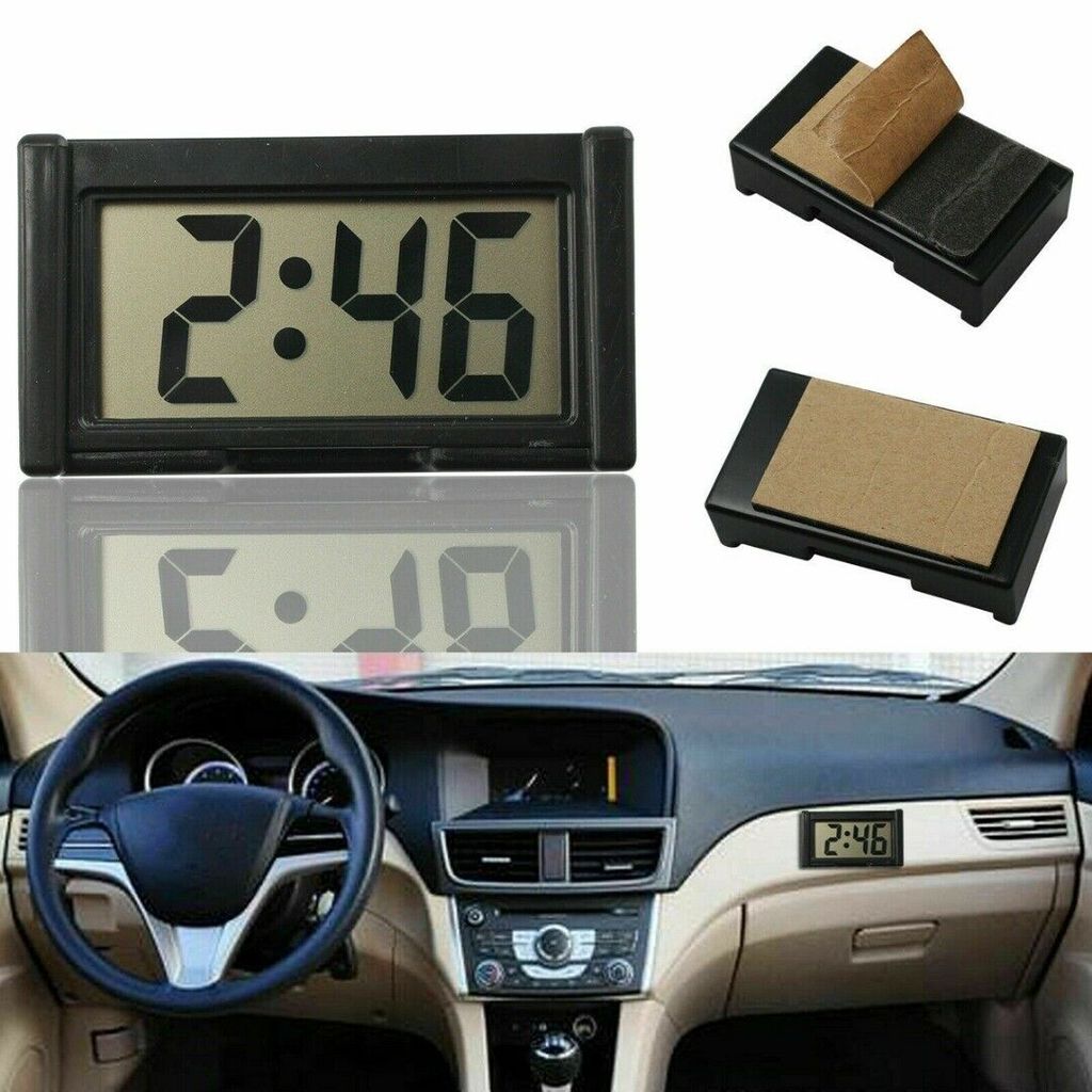 Auto Armaturenbrett Digital Uhr Mini LCD Digitaluhr Kalender für Auto LKW KFZ 