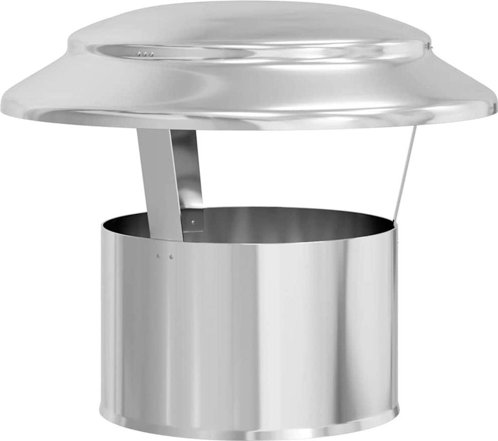 Regenabdeckung Schornstein Silber 25 x 25 x 20 cm Edelstahl