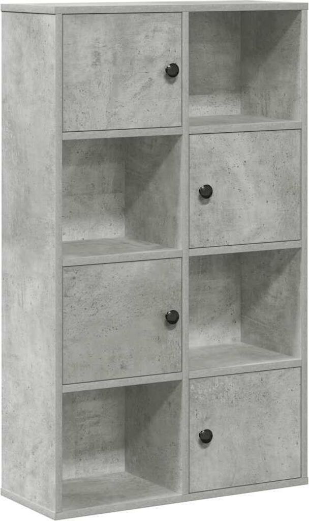Bücherregal Betongrau 60x24x101,5 cm Holzwerkstoff