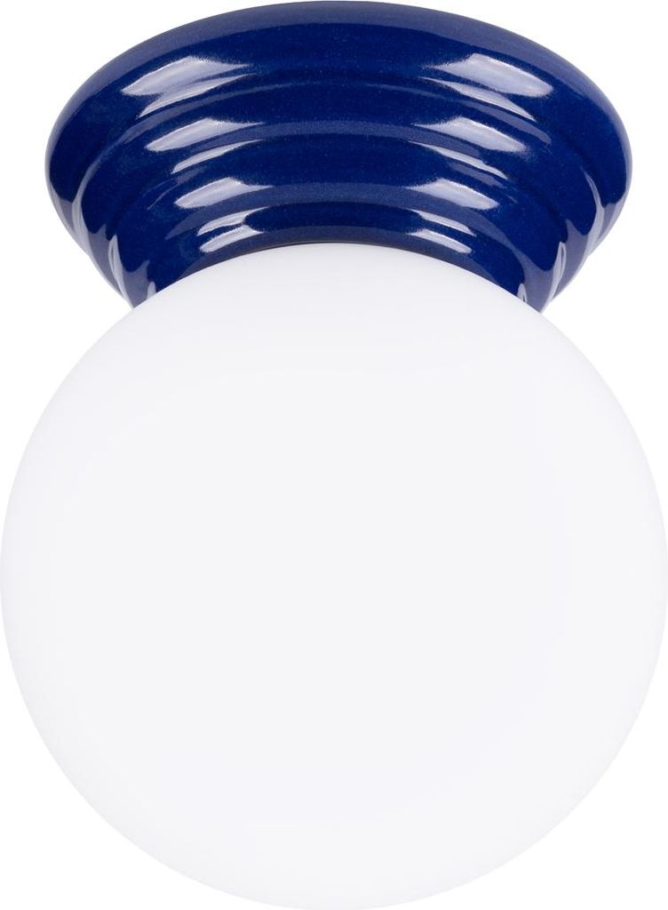 Plafond ZORI ultramarin IP44 1xG9 8W glasierte Keramik/Glas 12x16x12cm Sollux Lighting
