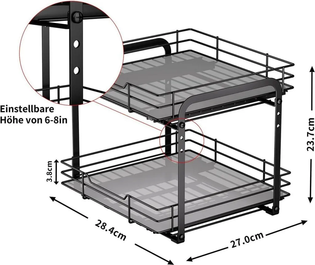 Portaspezie Salvaspazio Estraibile 2 Ripiani | Organizza la tua Cucina - 2