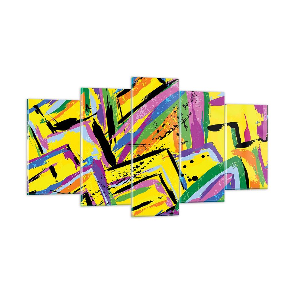 Bilder auf glas - Abstraktion modern - 160x85cm - Glasbilder - Wandbilder - Kunstdruck - zum Aufhängen bereit - Wanddekoration aus Glas - Glas Bil...