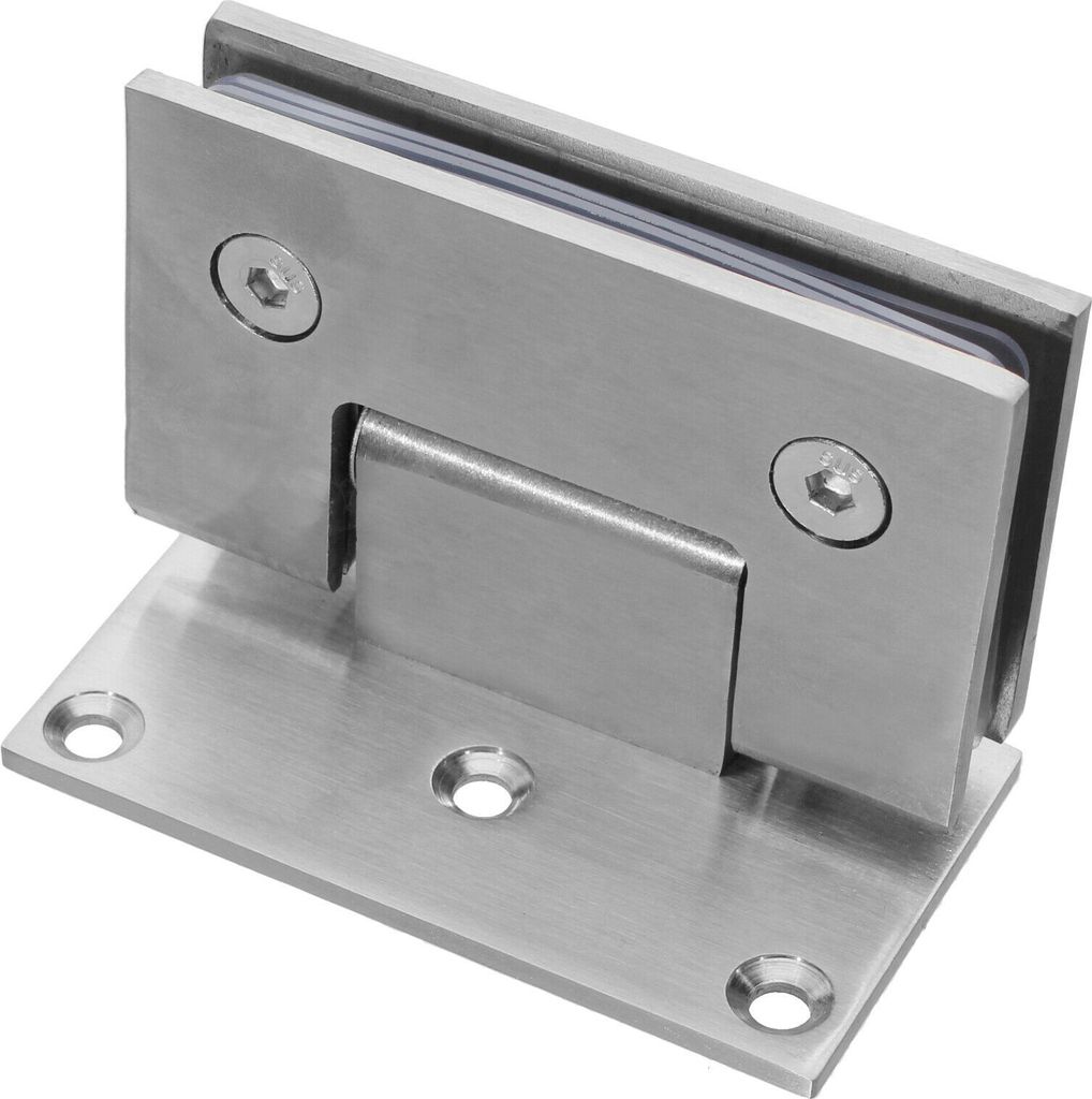 Edelstahl Glastür Scharnier 10mm Glas Türbeschlag Glastürbeschlag Dusche Bad Wand / Glas B