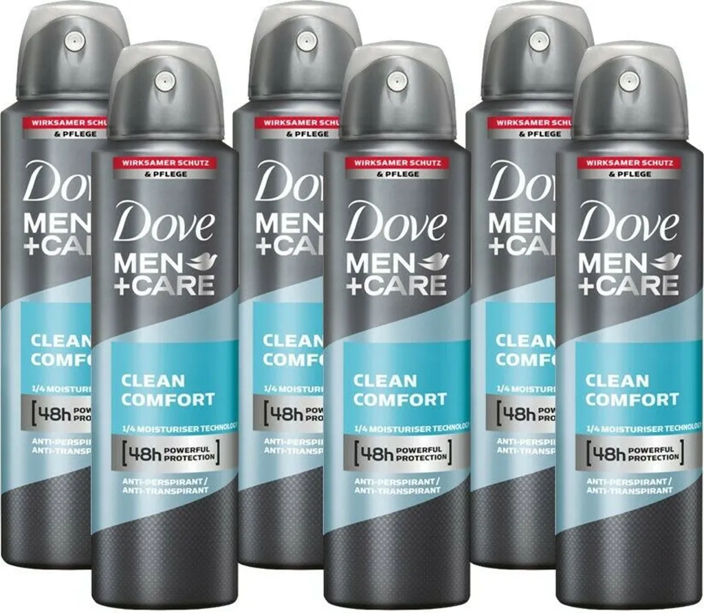 Déodorant Dove Men+Care Clean Comfort Anti-Irritation Format 6 x 150ml