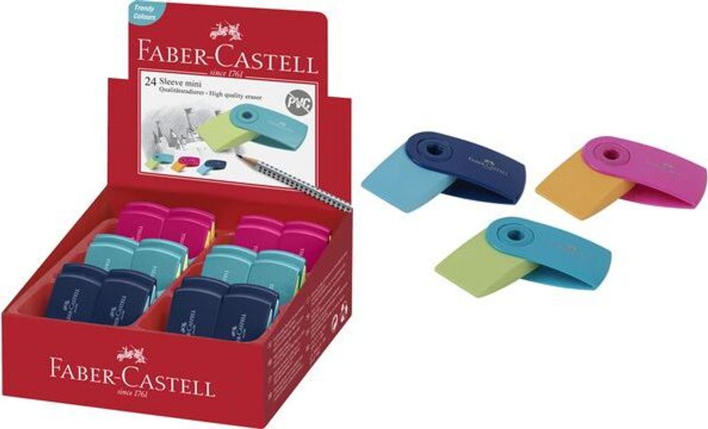 FABER-CASTELL Radierer Sleeve Mini Trend 2019 24x