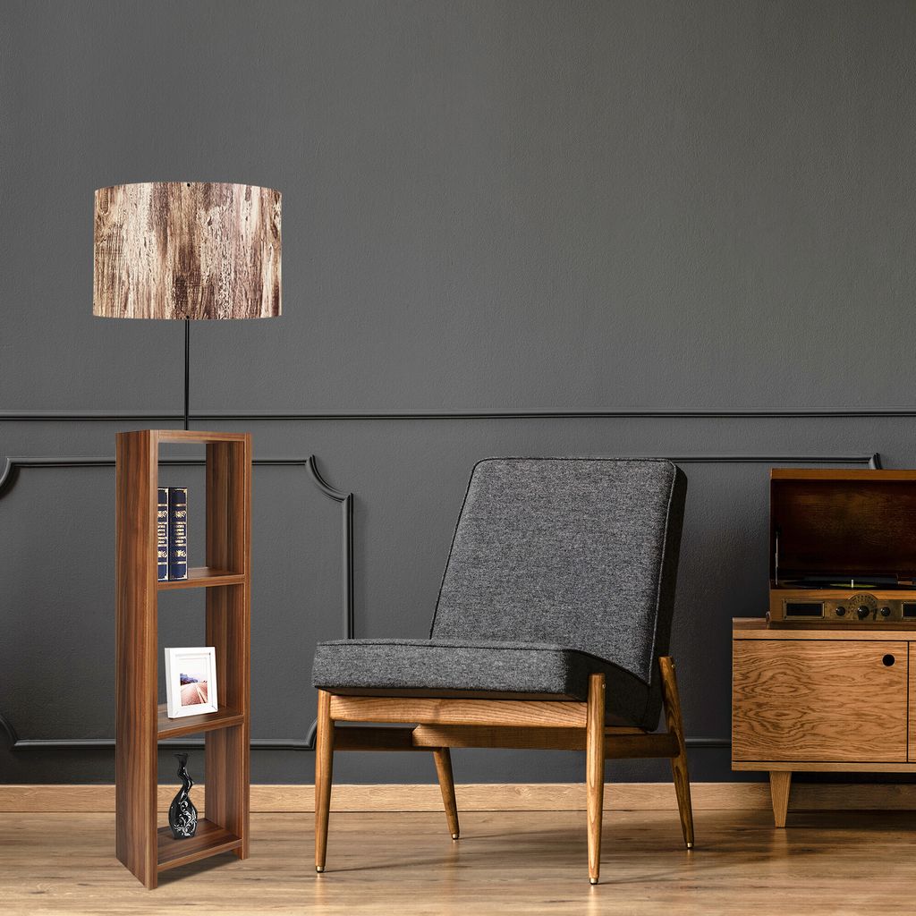 Opviq, AYD-1798, Stehlampen, Braun, Holz, 15 x 90 x 140 cm