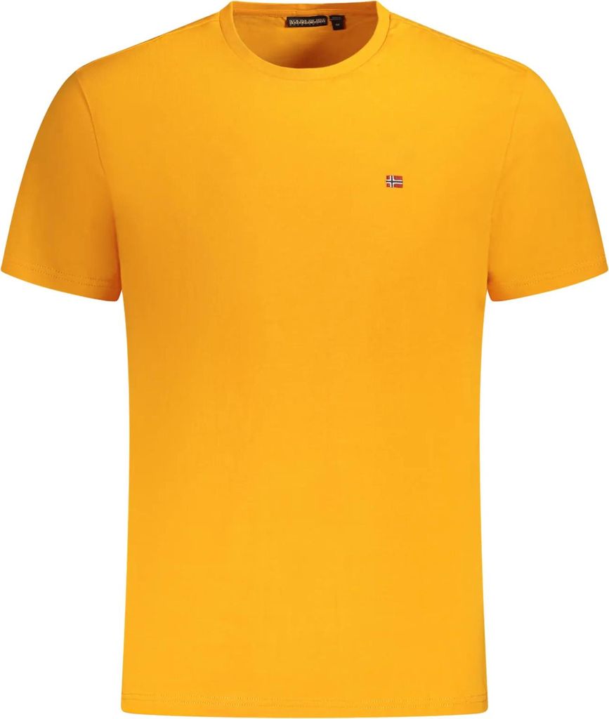 Herren T-Shirt Orange: Kurzarm, Regular Fit, Rundhals, mit Produktbild 