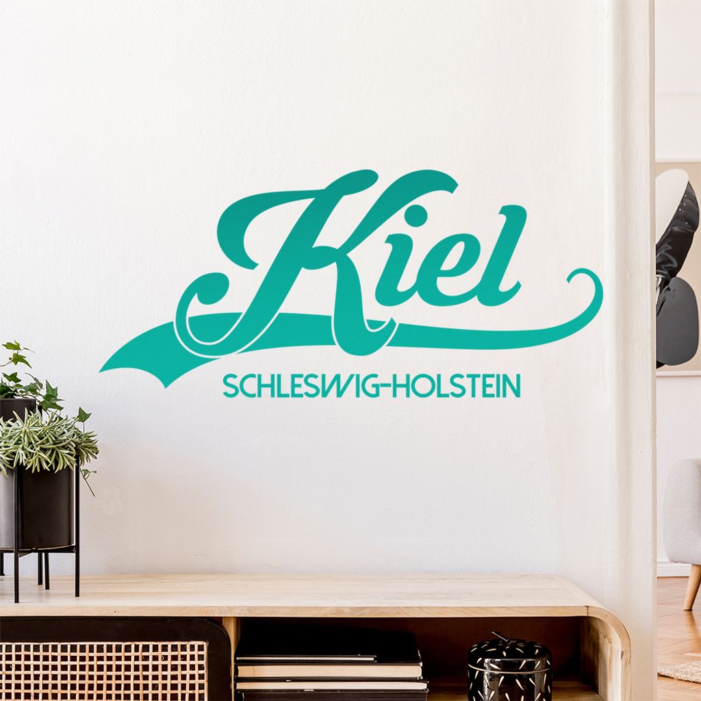 Kiel Schleswig-Holstein Wandtattoo Wandaufkleber Wall Sticker - Dekoration, Küche, Wohnzimmer, Schlafzimmer, Badezimmer