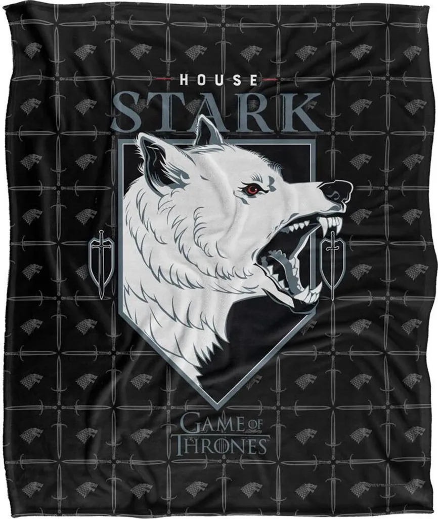 Couverture House Stark Game Of Thrones TV18617 : Idée Cadeau Fan de Série