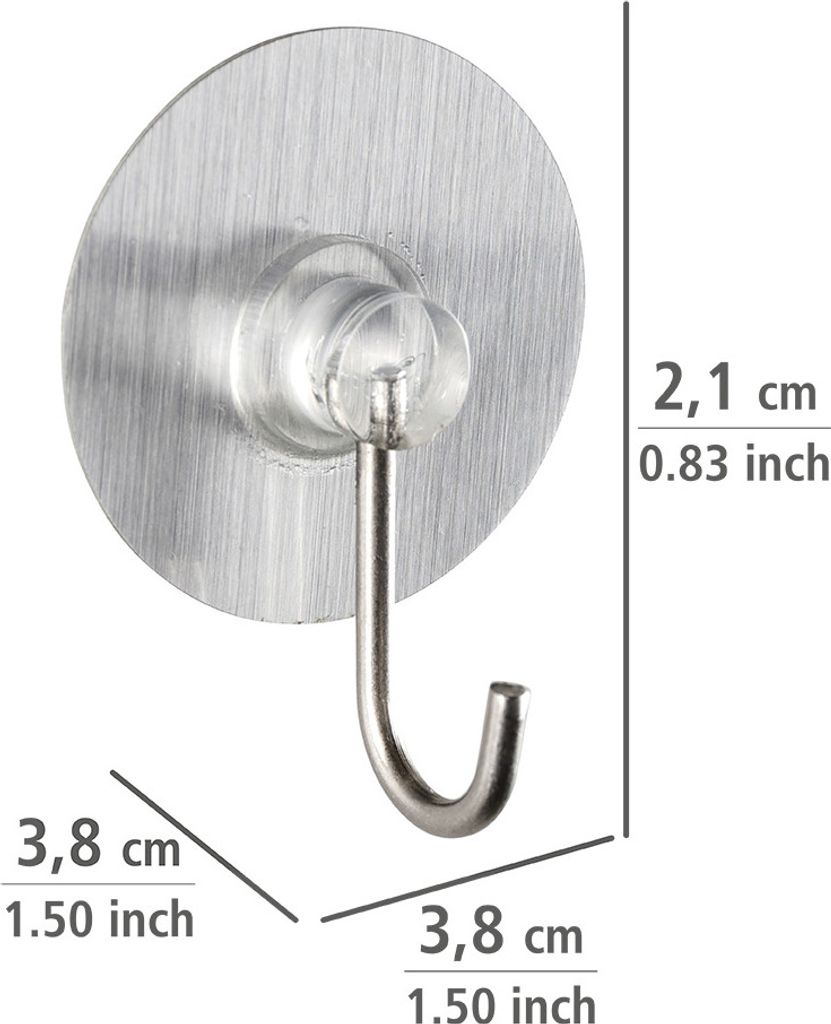 WENKO Static-Loc Hakenleiste – Weiß, Befestigen Ohne Bohren, Hält Bis 8 Kg, Für Glatte Oberflächen