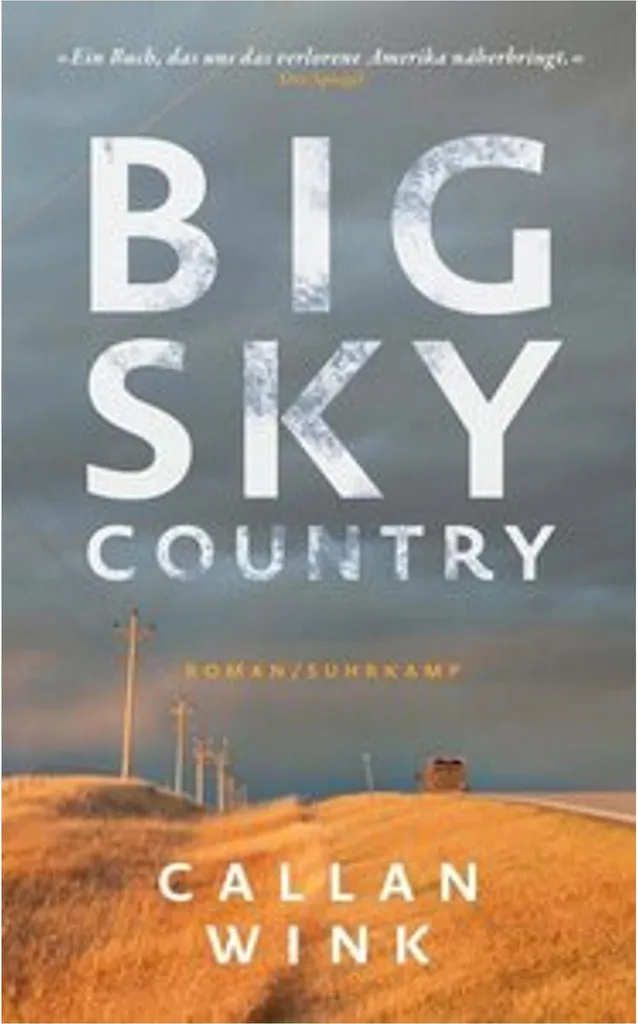 Déco Murale Big Sky Country Haute Qualité Cadre en Bois Naturel 90x60cm